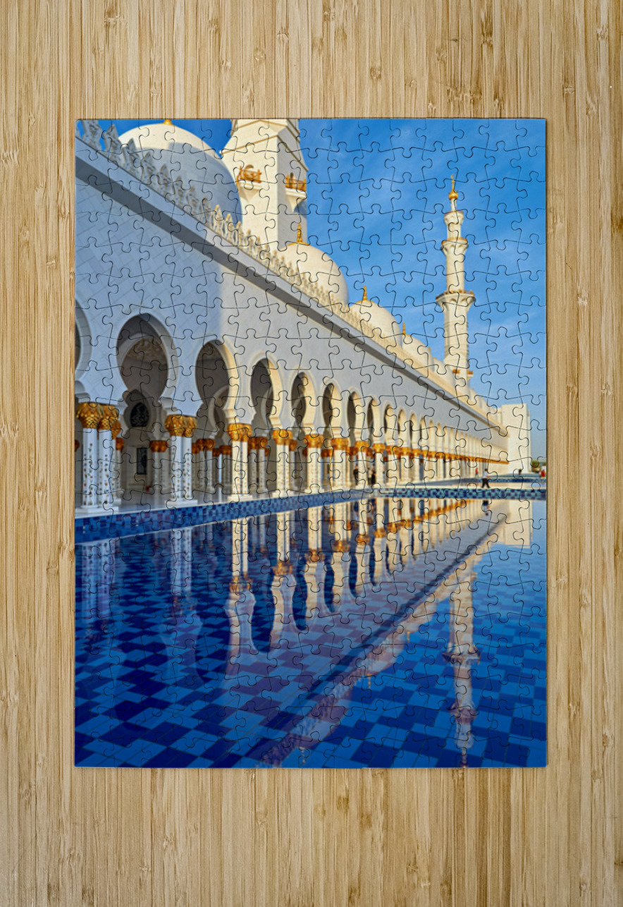 Visit to Sheikh Zayed Grand Mosque in Abu Dhabi at dawn Marco Brivio Puzzle printing