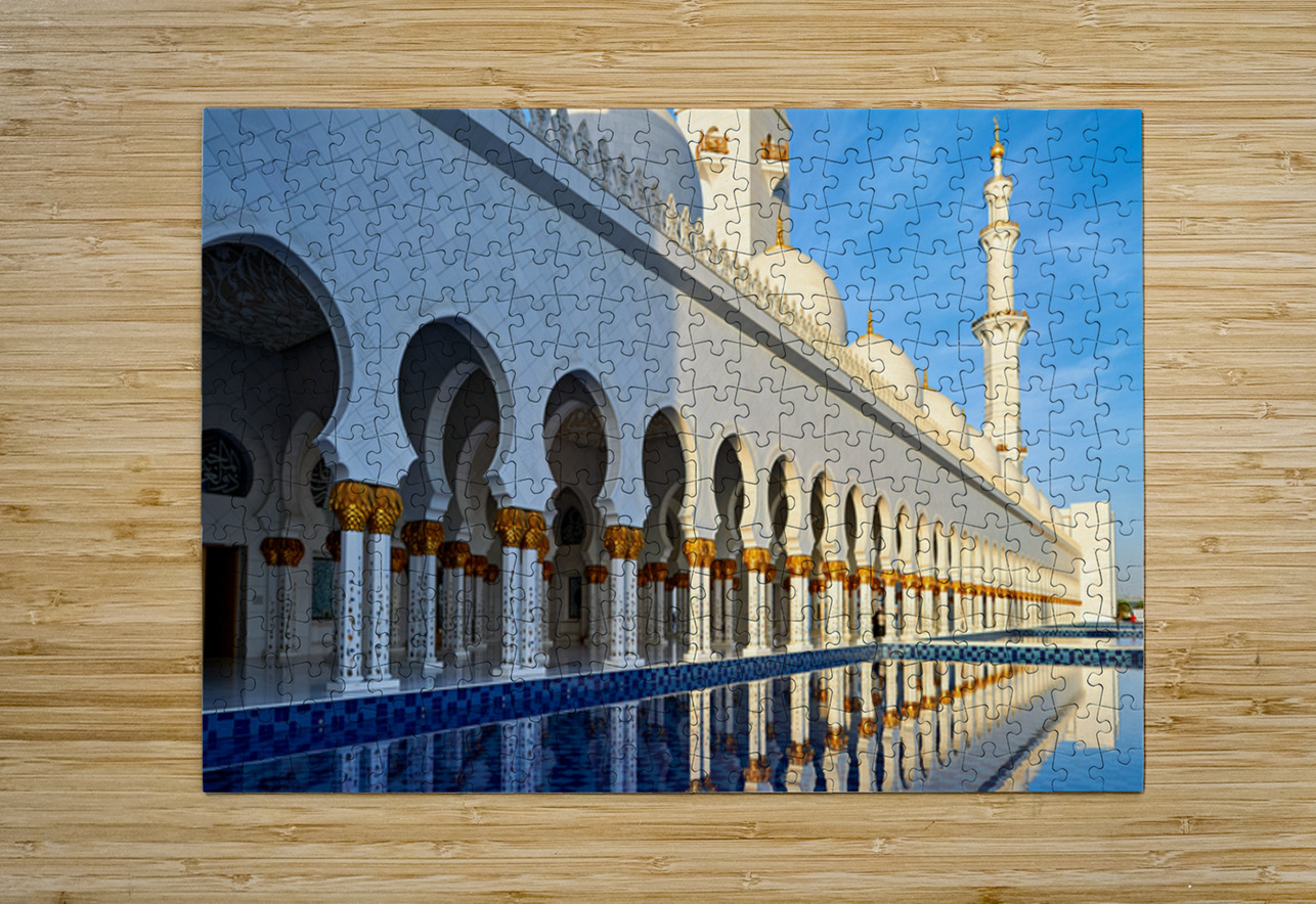 Sheikh Zayed Mosque reflection in Abu Dhabi Marco Brivio Puzzle printing