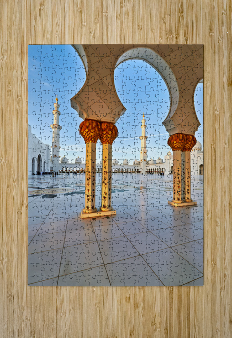 Visit to Sheikh Zayed Grand Mosque in Abu Dhabi at dawn Marco Brivio Puzzle printing