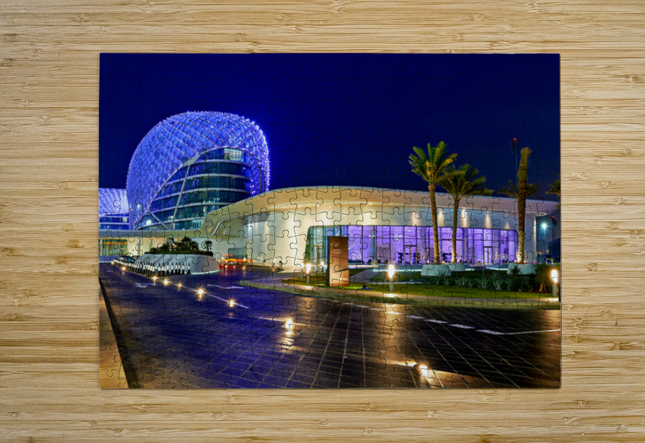 Explore W Abu Dhabi Yas Island at night in Abu Dhabi Marco Brivio Puzzle printing