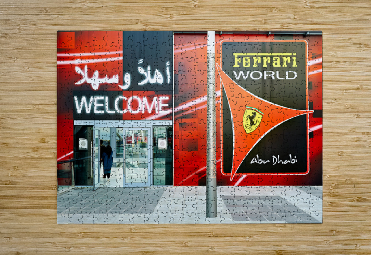 Welcome to Ferrari World in Abu Dhabi amusement park Marco Brivio Puzzle printing