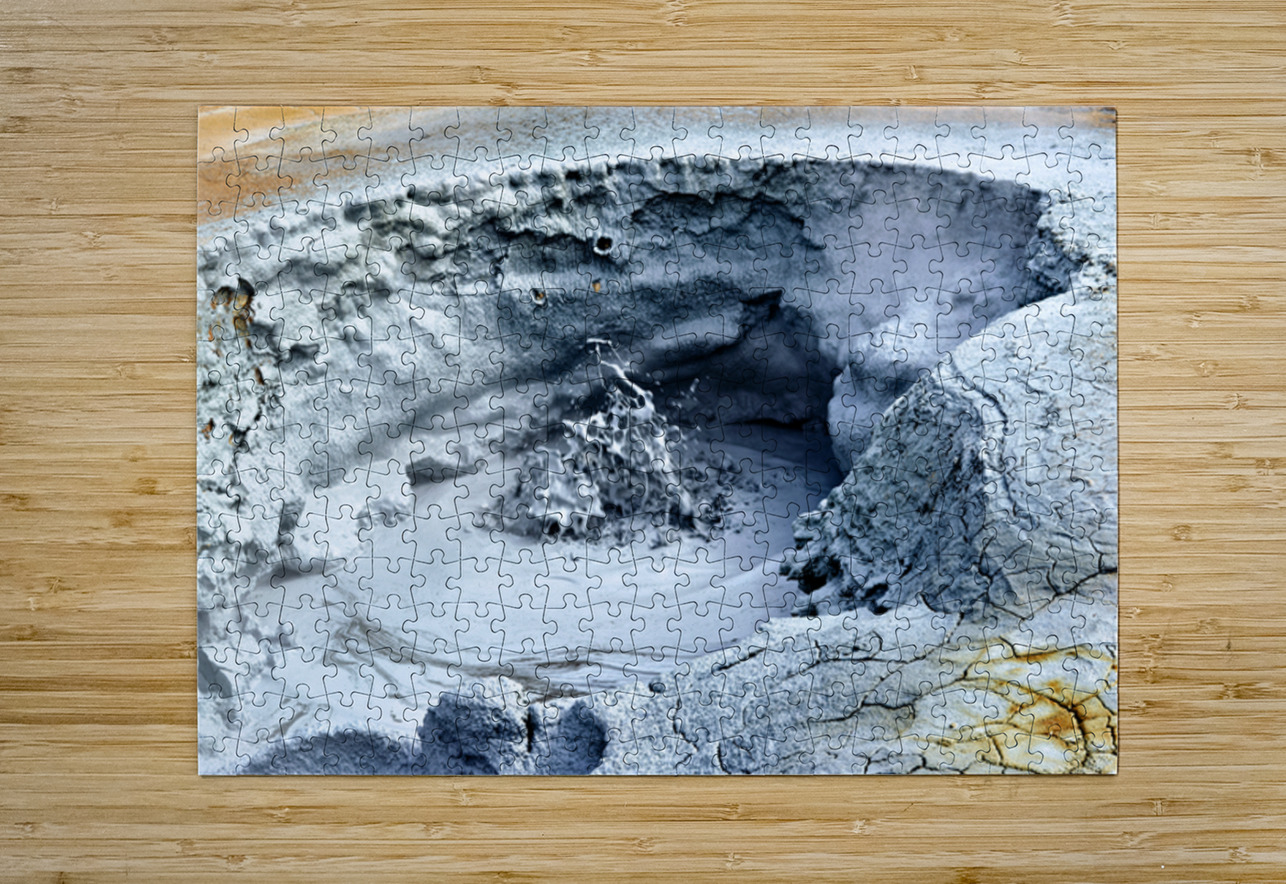 Hverir hot springs steam and mud activity in Iceland Marco Brivio Puzzle printing