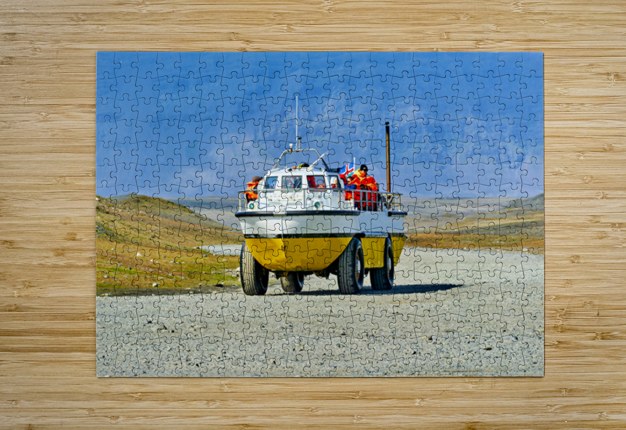 Exploring Jokulsarlon Glacier Lagoon with amphibian vehicle Marco Brivio Puzzle printing