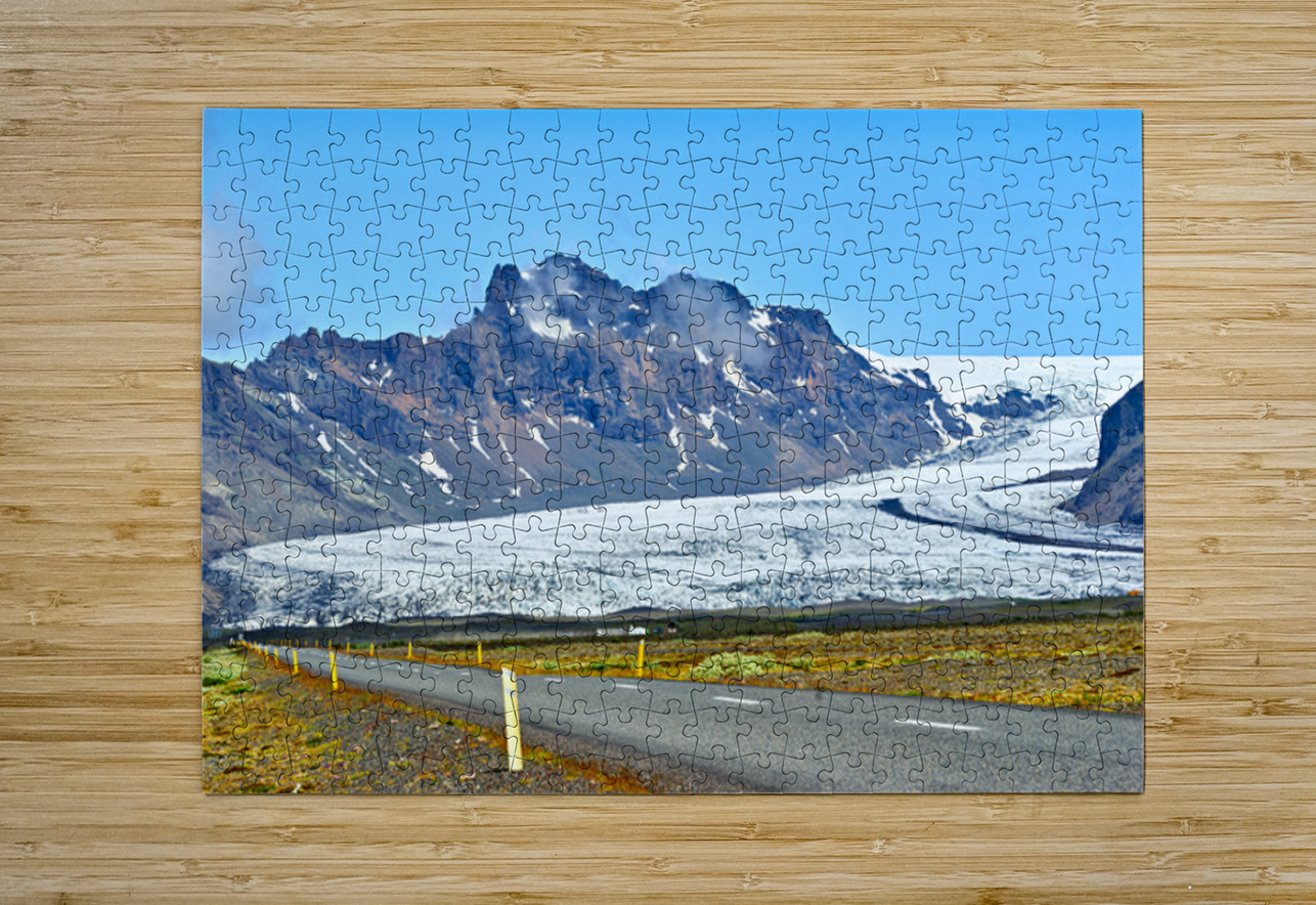 Glacier in Skaftafell Iceland with clear sky and road view Marco Brivio Puzzle printing