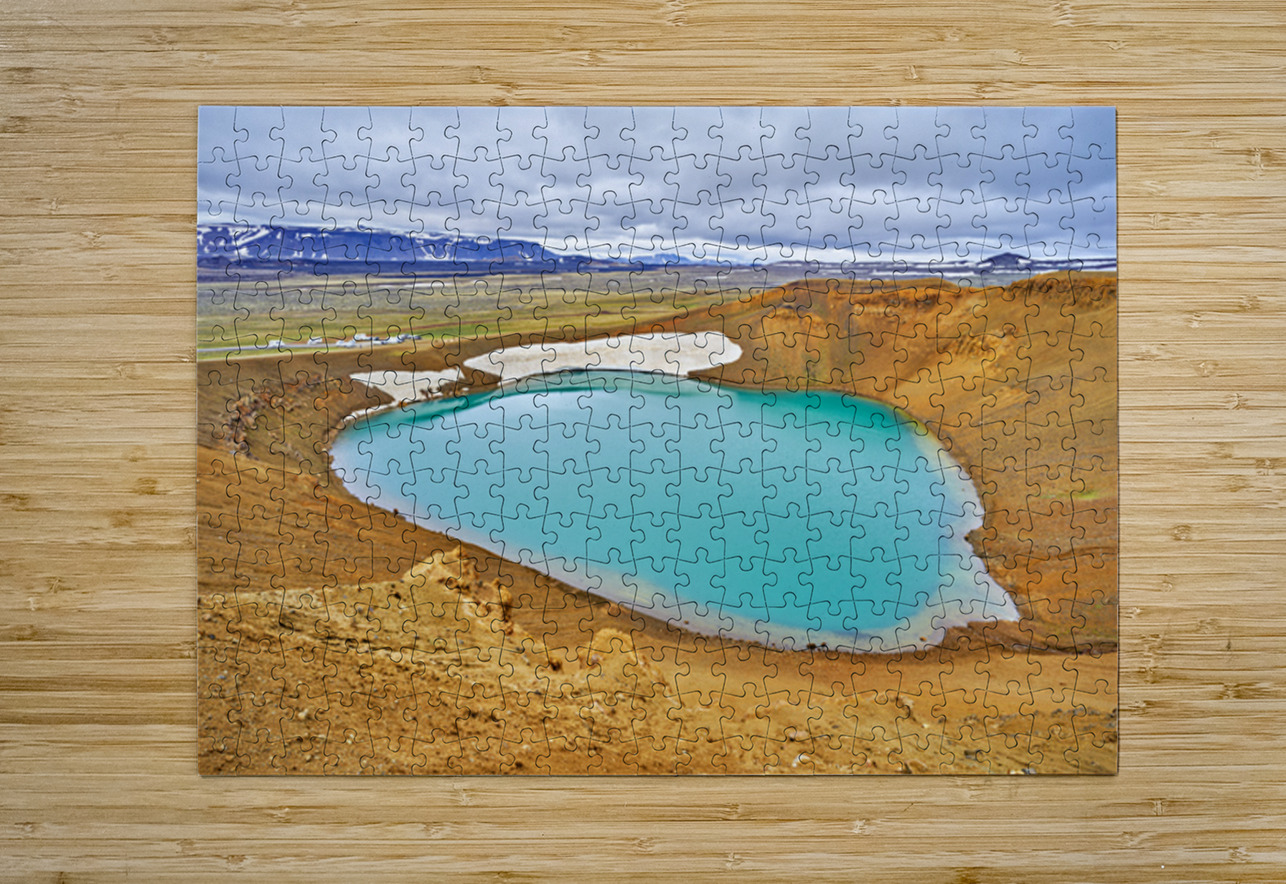 Krafla volcanic area with geothermal lake in Iceland Marco Brivio Puzzle printing