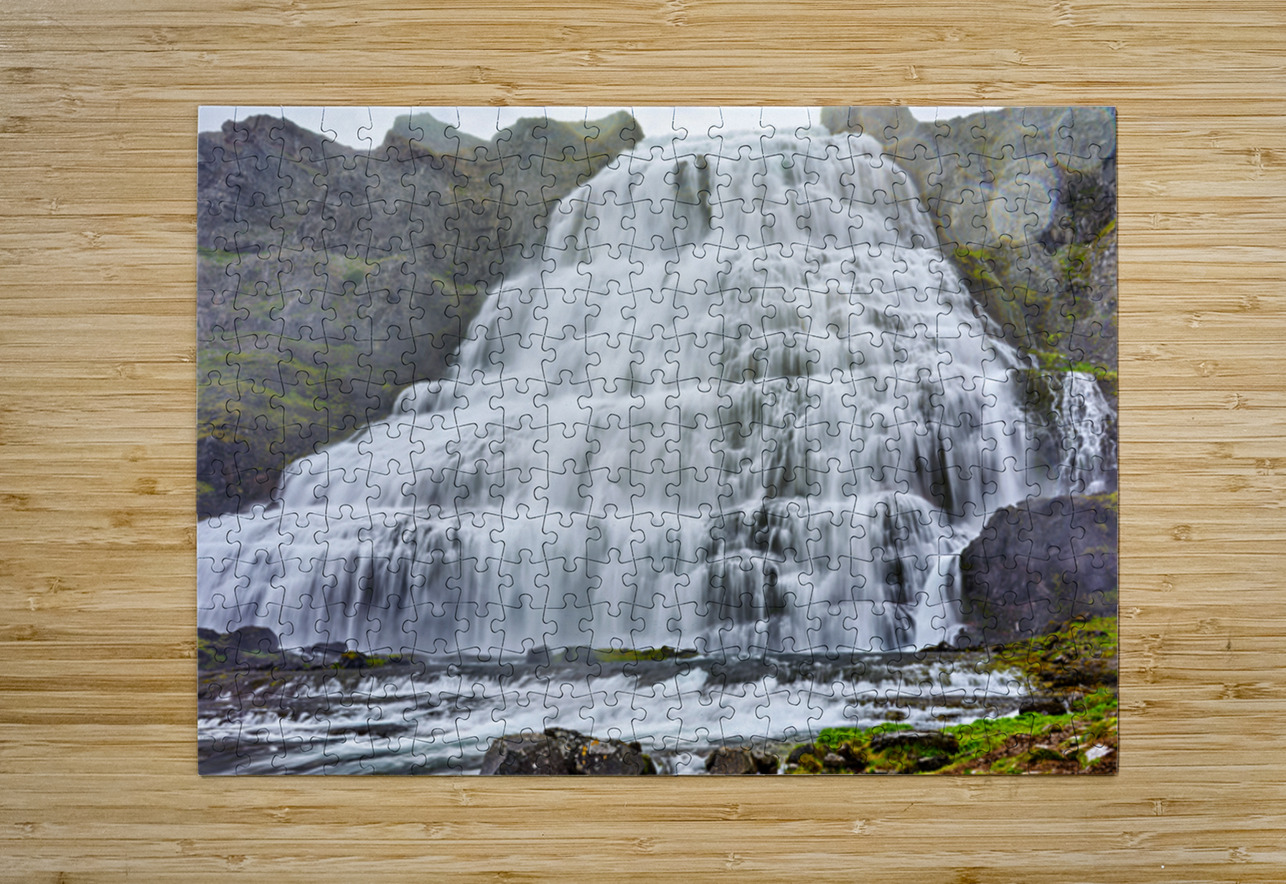 Visiting Dynjandi Waterfall in Iceland during daytime Marco Brivio Puzzle printing