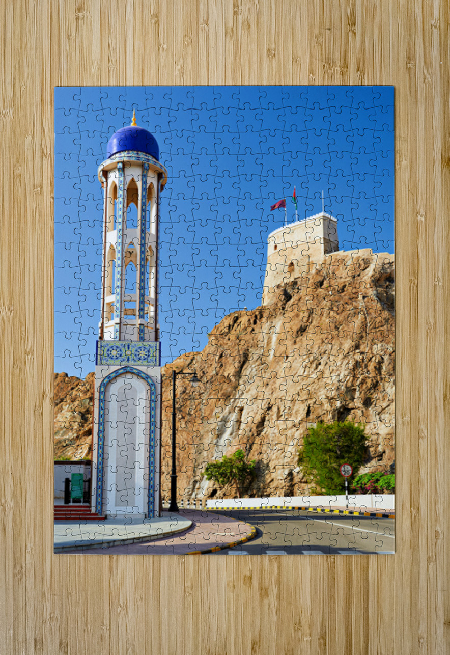 Visit to Al Khor mosque in Muscat Oman during bright day Marco Brivio Puzzle printing