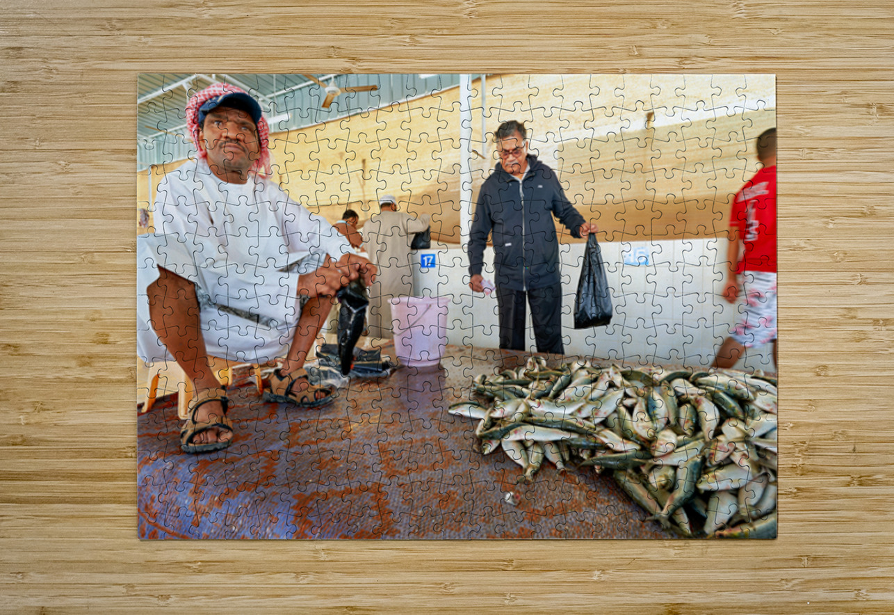 Fish market in Muscat Oman shows local trade activity Marco Brivio Puzzle printing