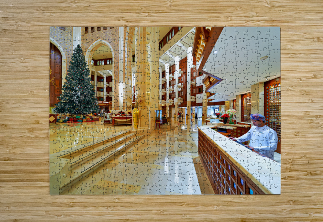 Luxury hotel lobby during holiday season in Oman Marco Brivio Puzzle printing