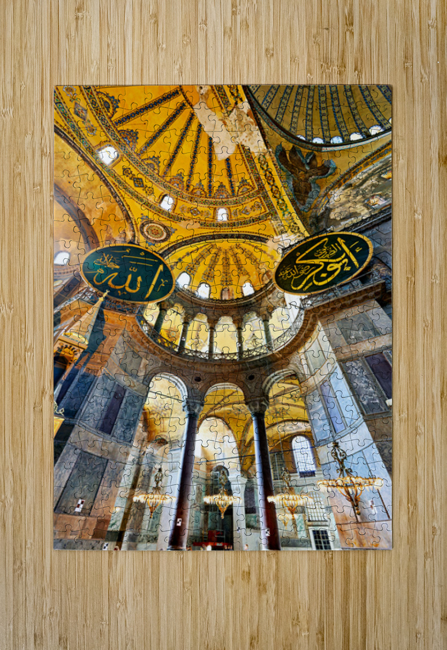 Visitors explore Hagia Sophia Grand Mosque in Istanbul Marco Brivio Puzzle printing