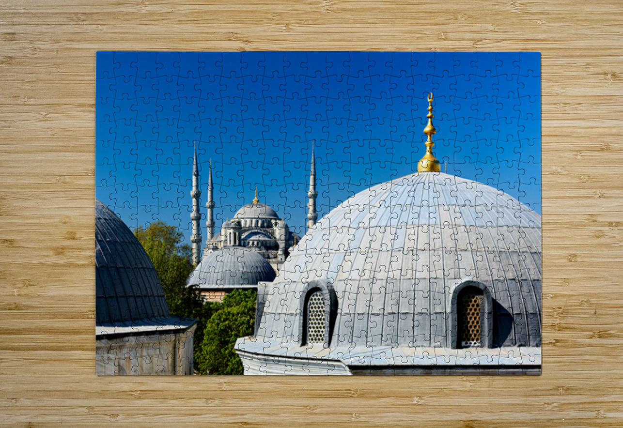 Blue Mosque domes under clear sky in Istanbul Marco Brivio Puzzle printing