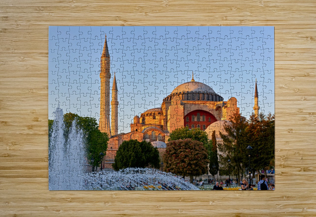 Exploring Hagia Sophia Grand Mosque in Istanbul during sunset Marco Brivio Puzzle printing