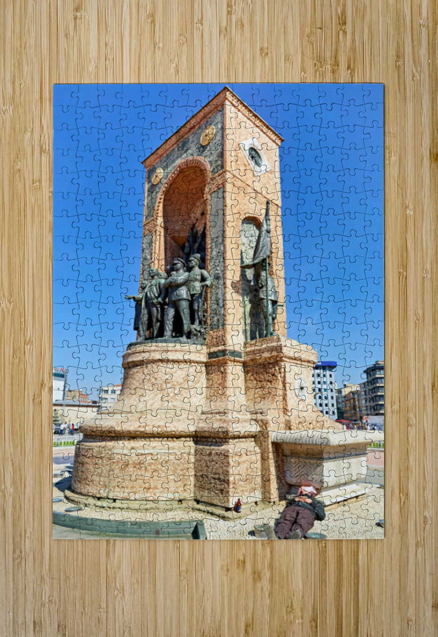 Republic monument at taksim square in istanbul turkey Marco Brivio Puzzle printing