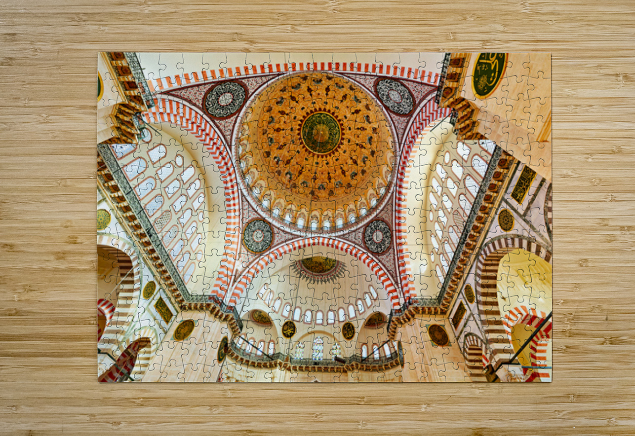 Visit to Suleymaniye Mosque in Istanbul Turkey on a sunny day Marco Brivio Puzzle printing