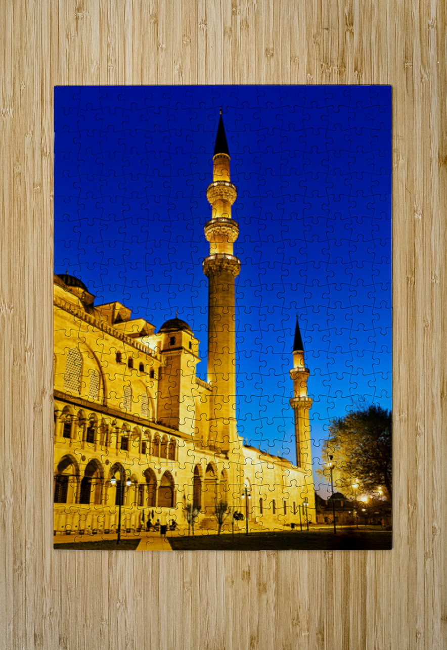 Suleymaniye Mosque stands tall in Istanbul at night Marco Brivio Puzzle printing