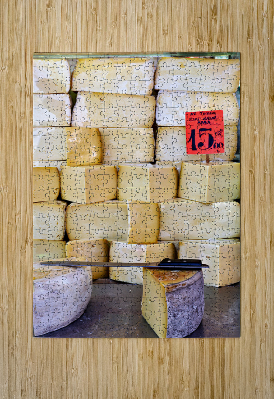 Cheese stall in Grand Bazaar of Istanbul Turkey Marco Brivio Puzzle printing
