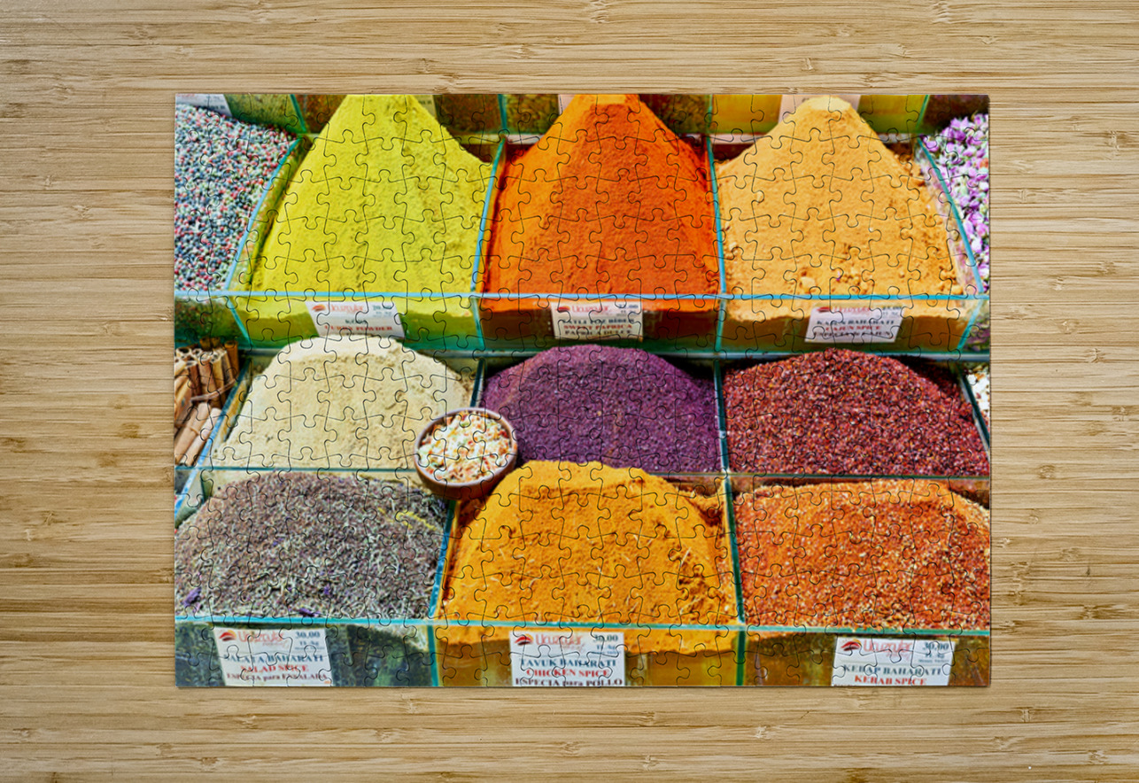 Exploring the Grand Bazaar with colorful spices in Istanbul Marco Brivio Puzzle printing