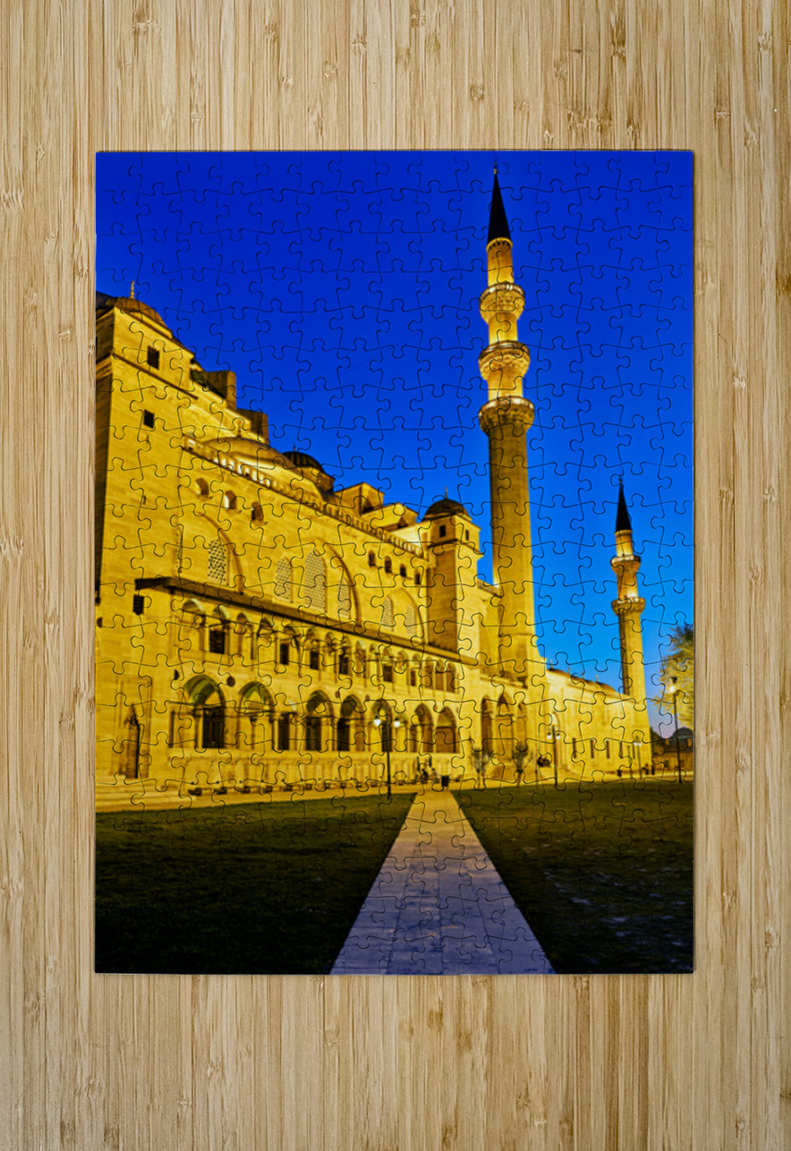 Suleymaniye Mosque at dusk in Istanbul Turkey Marco Brivio Puzzle printing