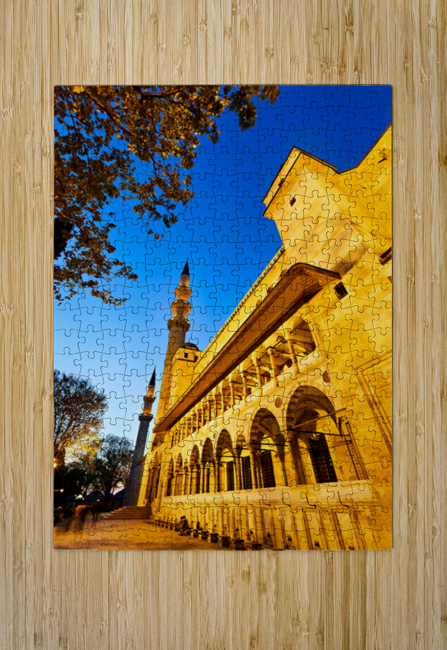 Suleymaniye Mosque at night in Istanbul Turkey Marco Brivio Puzzle printing
