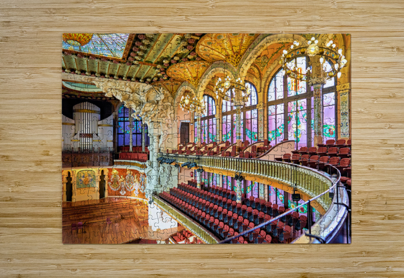 Concert hall view of Palau de la Musica Catalana in Barcelona Marco Brivio Puzzle printing