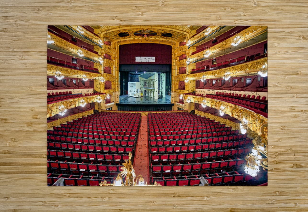 Gran Teatre del Liceu displays empty seats before a performance Marco Brivio Puzzle printing