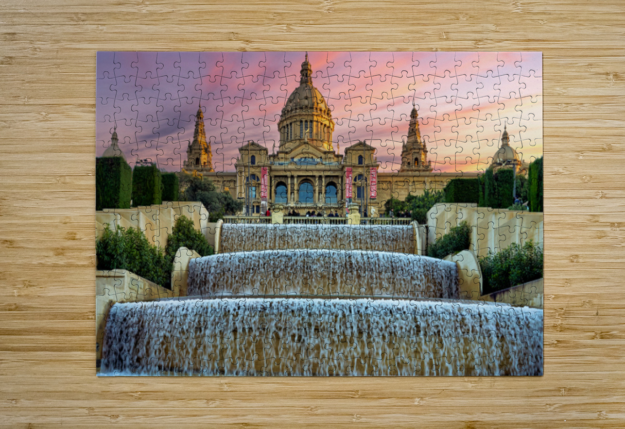 Fountains at Museu Nacional dArt de Catalunya in Barcelona Marco Brivio Puzzle printing