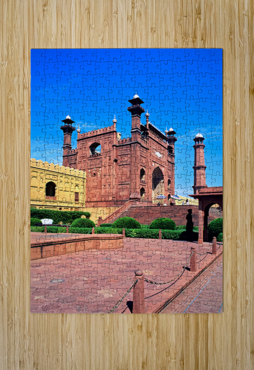 Mosque stands tall in Lahore with clear blue sky above Marco Brivio Puzzle printing