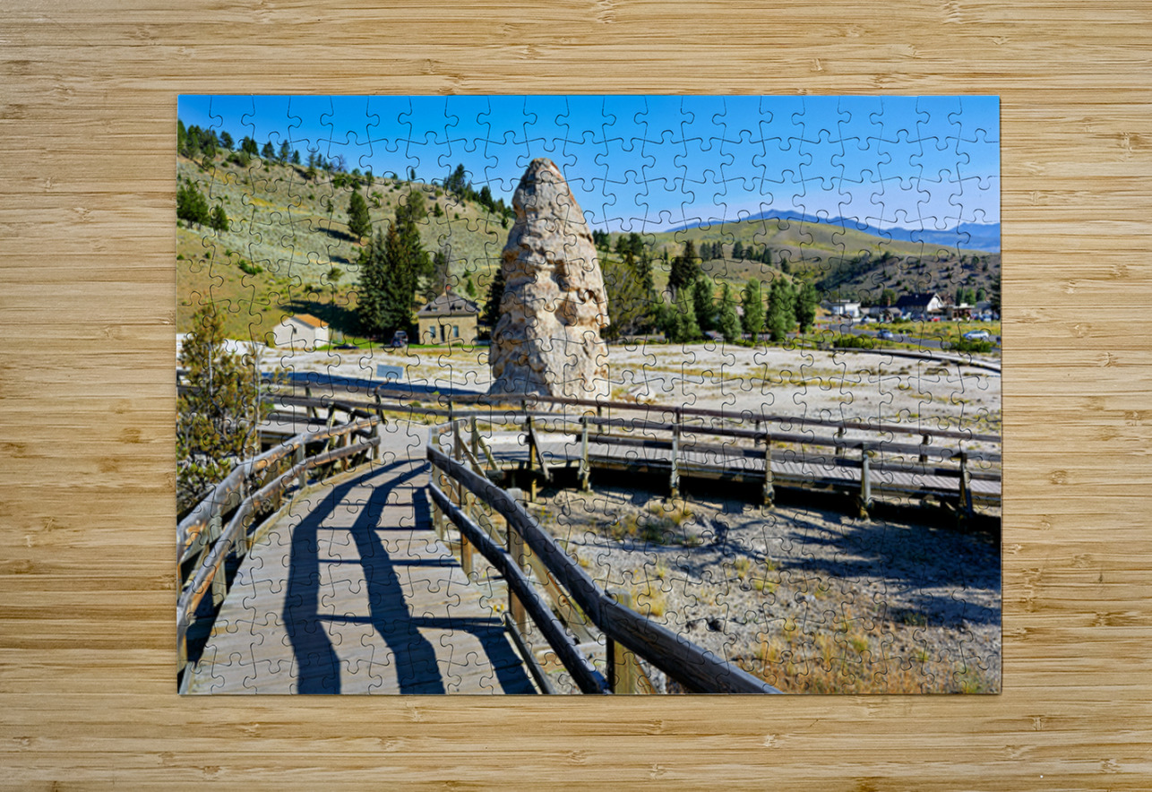 Exploring liberty cap in yellowstone national park usa Marco Brivio Puzzle printing