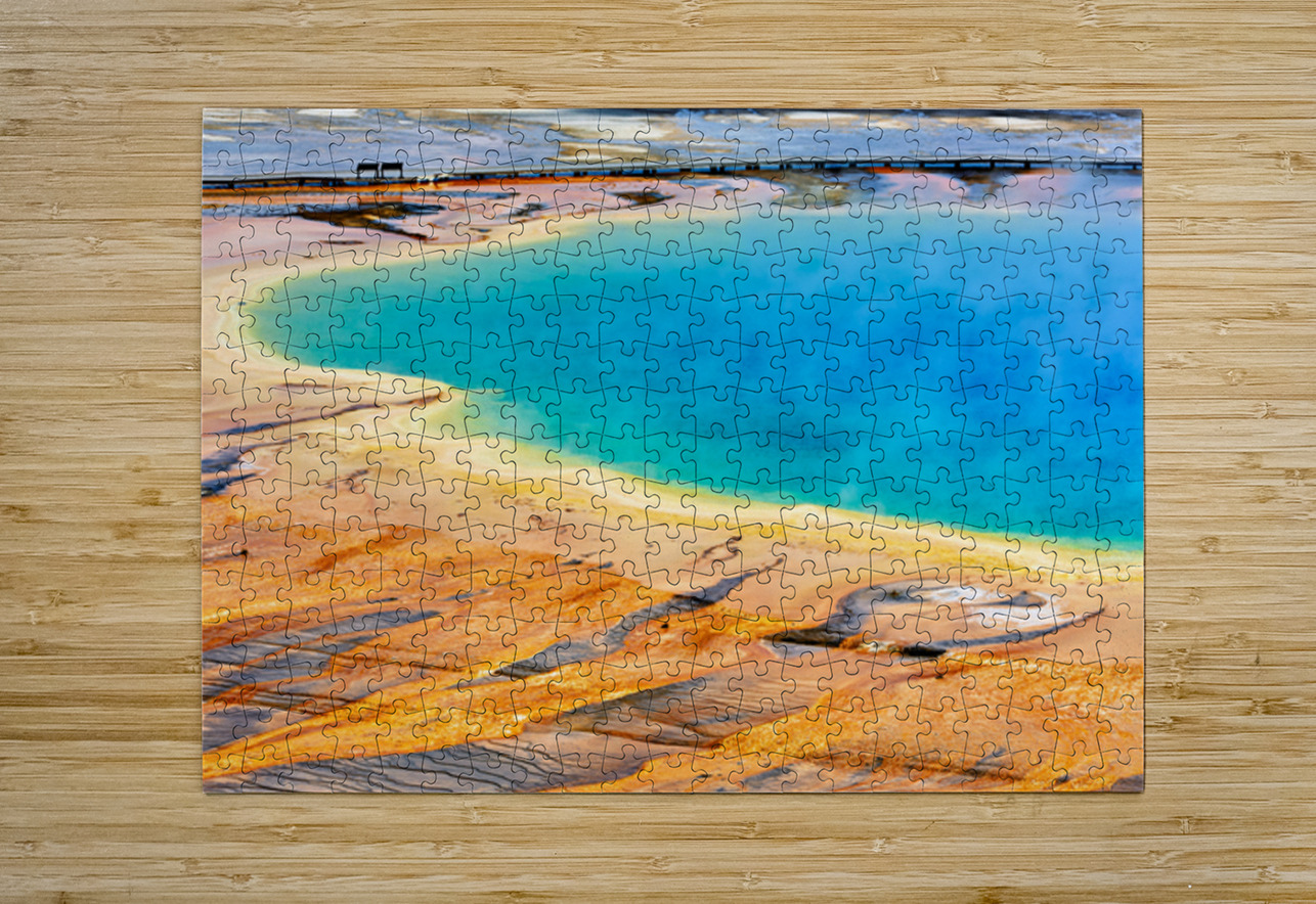 Explore grand prismatic spring in yellowstone national park Marco Brivio Puzzle printing