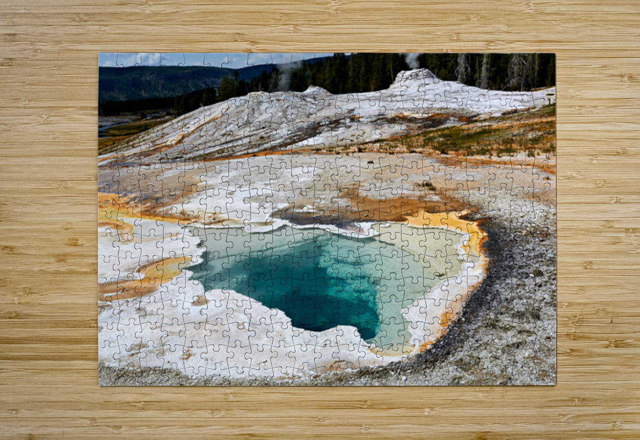 Heart Spring in Yellowstone National Park with blue water Marco Brivio Puzzle printing