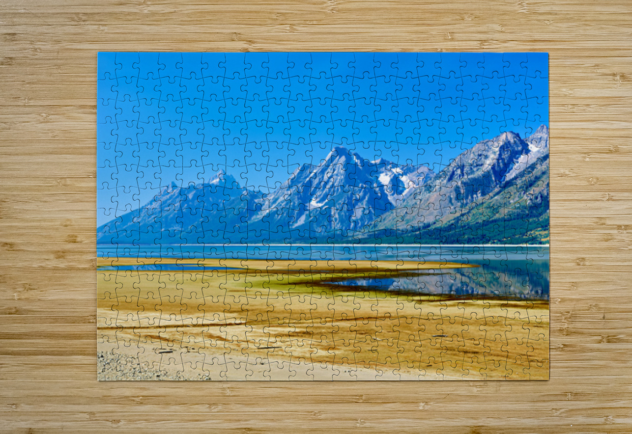 Mountains reflect in the water at Grand Teton National Park Marco Brivio Puzzle printing