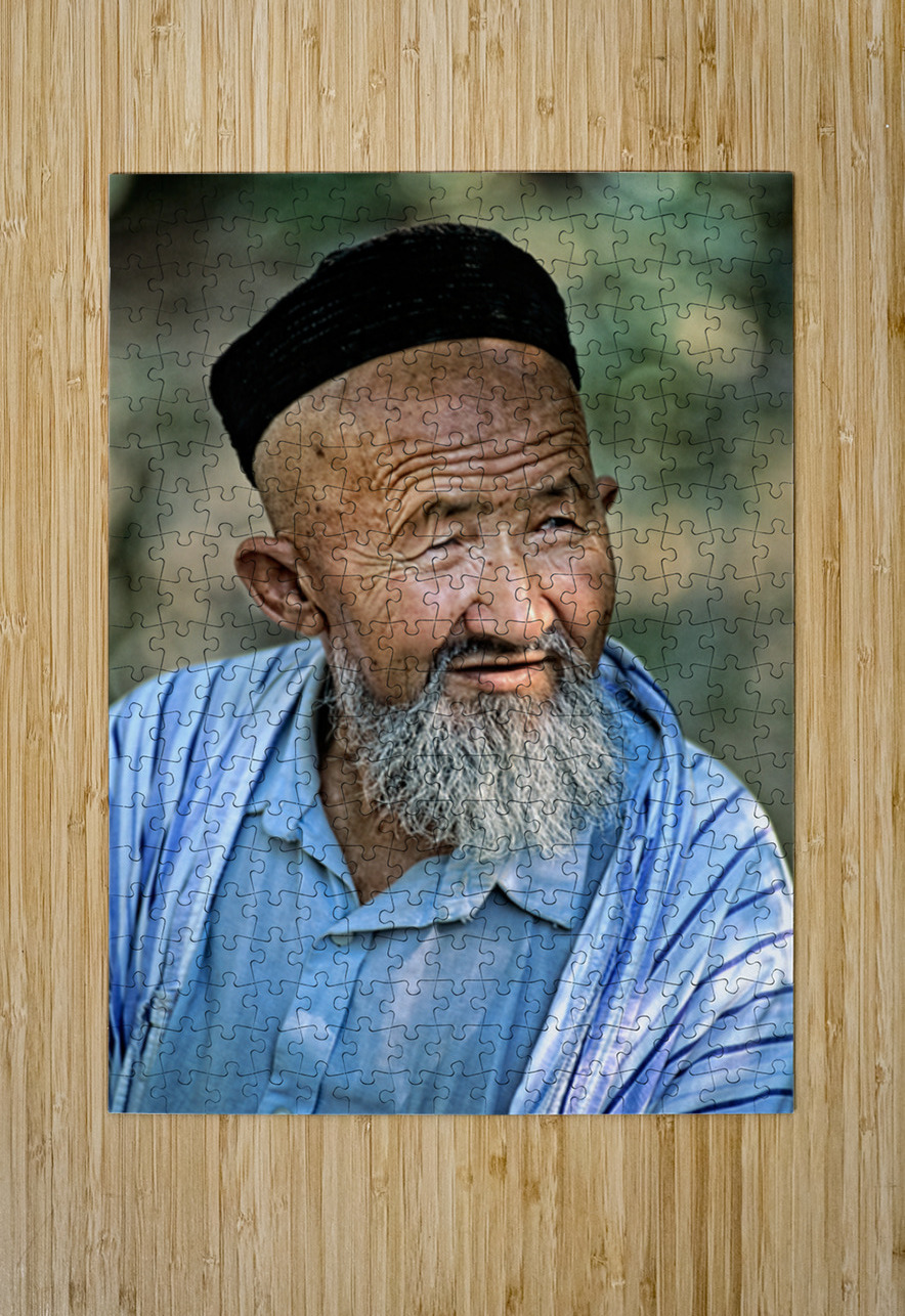 Elderly man with a beard in Bukhara Uzbekistan Marco Brivio Puzzle printing