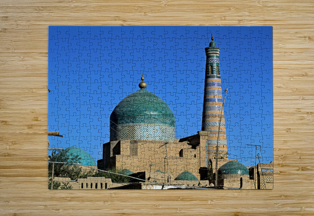 Khiva towers and domes show vibrant architecture in Uzbekistan Marco Brivio Puzzle printing
