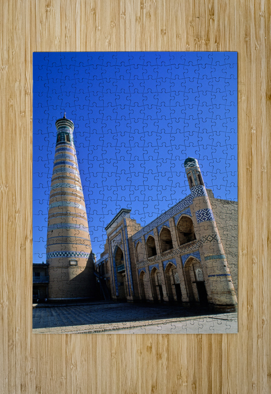 Explore Khivas historic minaret and architecture Marco Brivio Puzzle printing