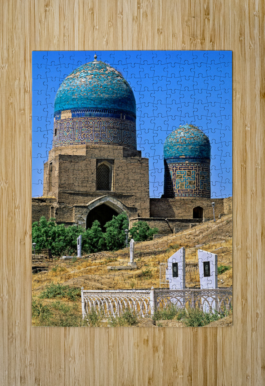 Cemetery in Samarkand with blue domes and historical buildings Marco Brivio Puzzle printing