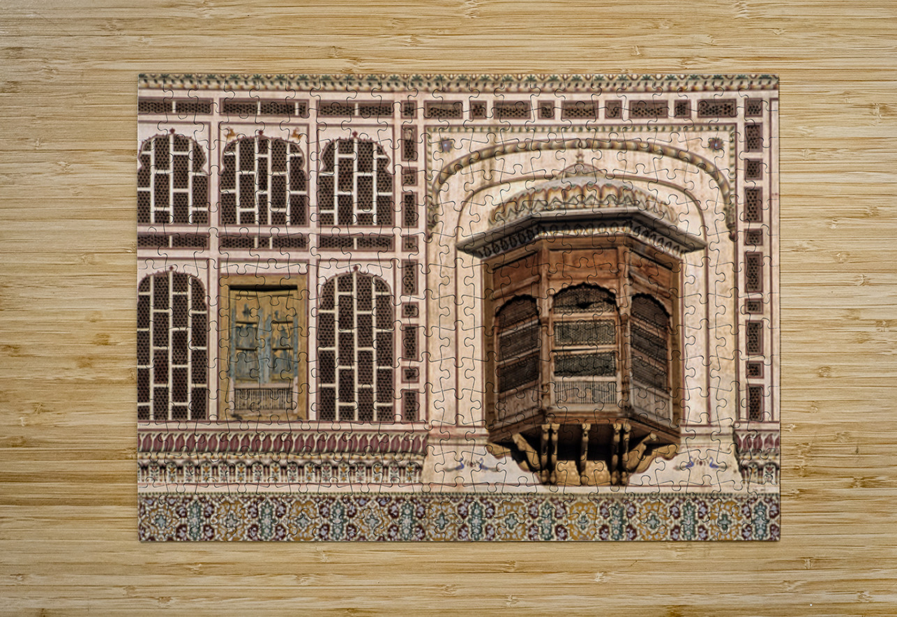 Historic house facade in Samarkand shows ancient design Marco Brivio Puzzle printing