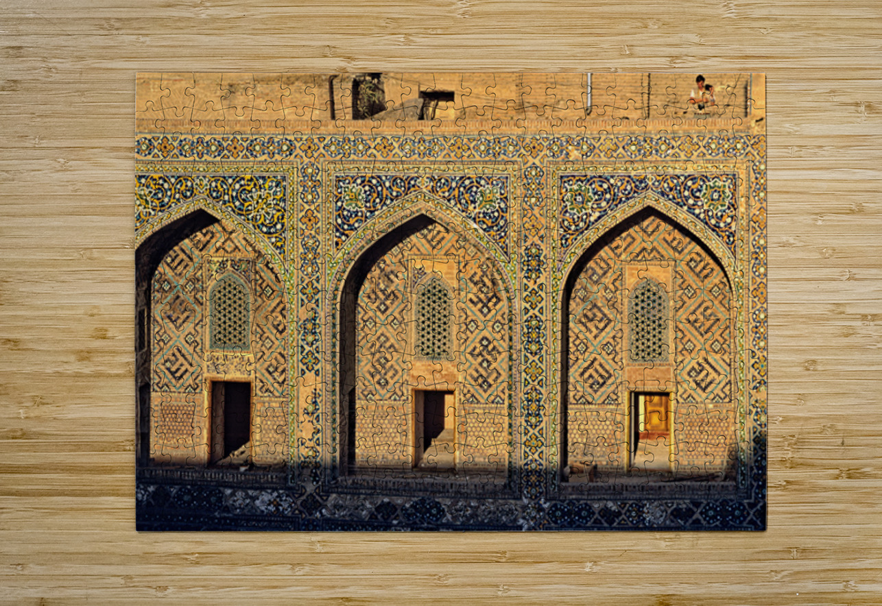 Madrasa architecture in Samarkand shows detailed design work Marco Brivio Puzzle printing