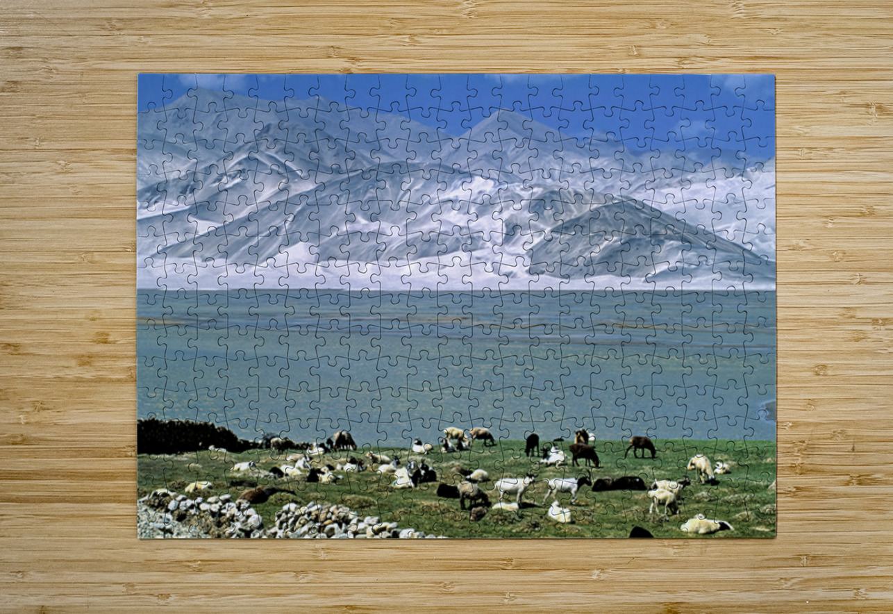 Mountains and livestock in Uzbekistan landscape Marco Brivio Puzzle printing
