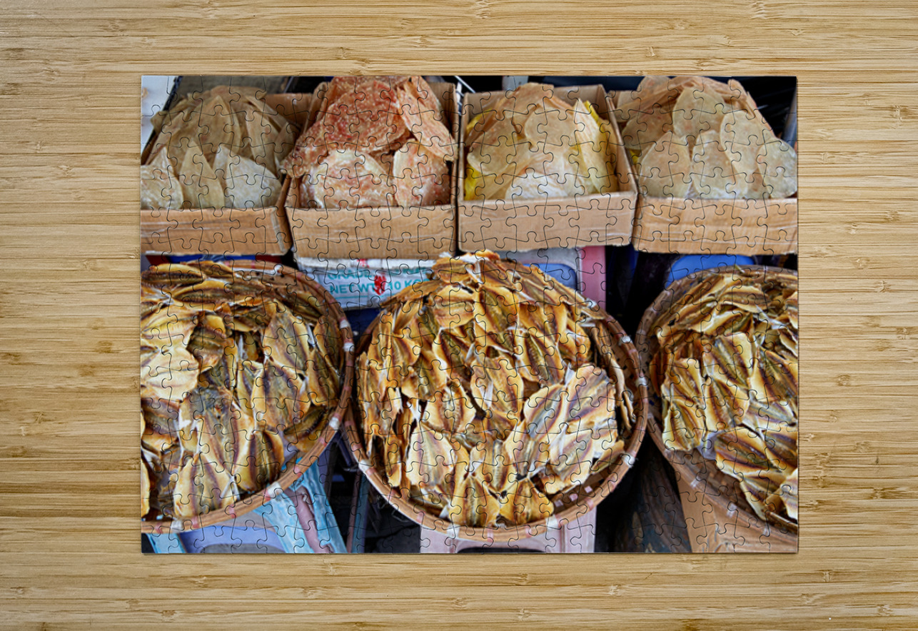 Dried seafood for sale in Hanoi street market Marco Brivio Puzzle printing