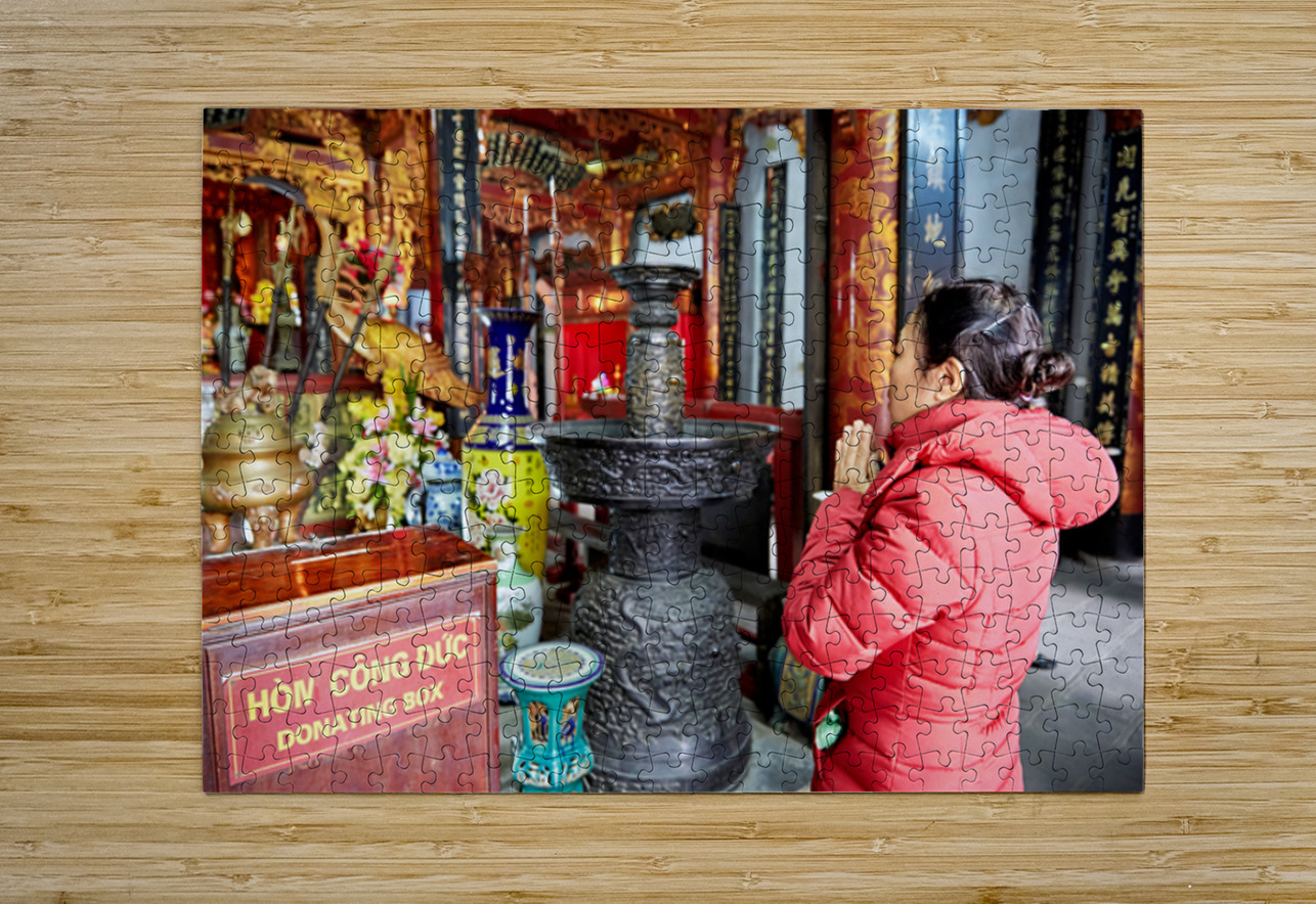 Praying at a temple in Ho Chi Minh City Vietnam Marco Brivio Puzzle printing