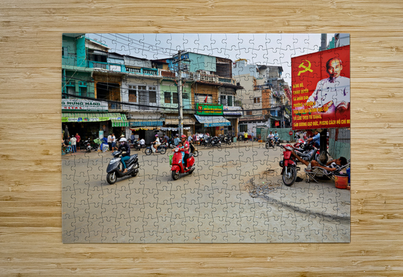 Busy streets of Ho Chi Minh City in Saigon during the day Marco Brivio Puzzle printing