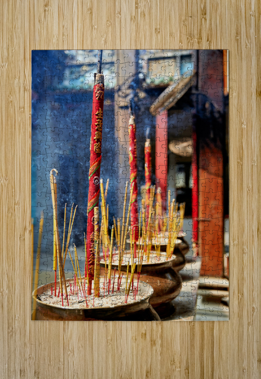 Incense sticks burning at a temple in Ho Chi Minh City Marco Brivio Puzzle printing