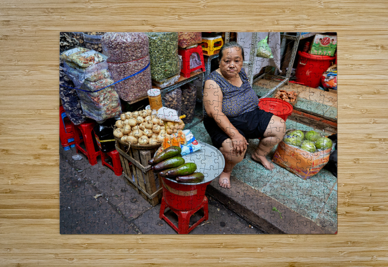 Fruit vendor sells fresh produce in Ho Chi Minh City Marco Brivio Puzzle printing