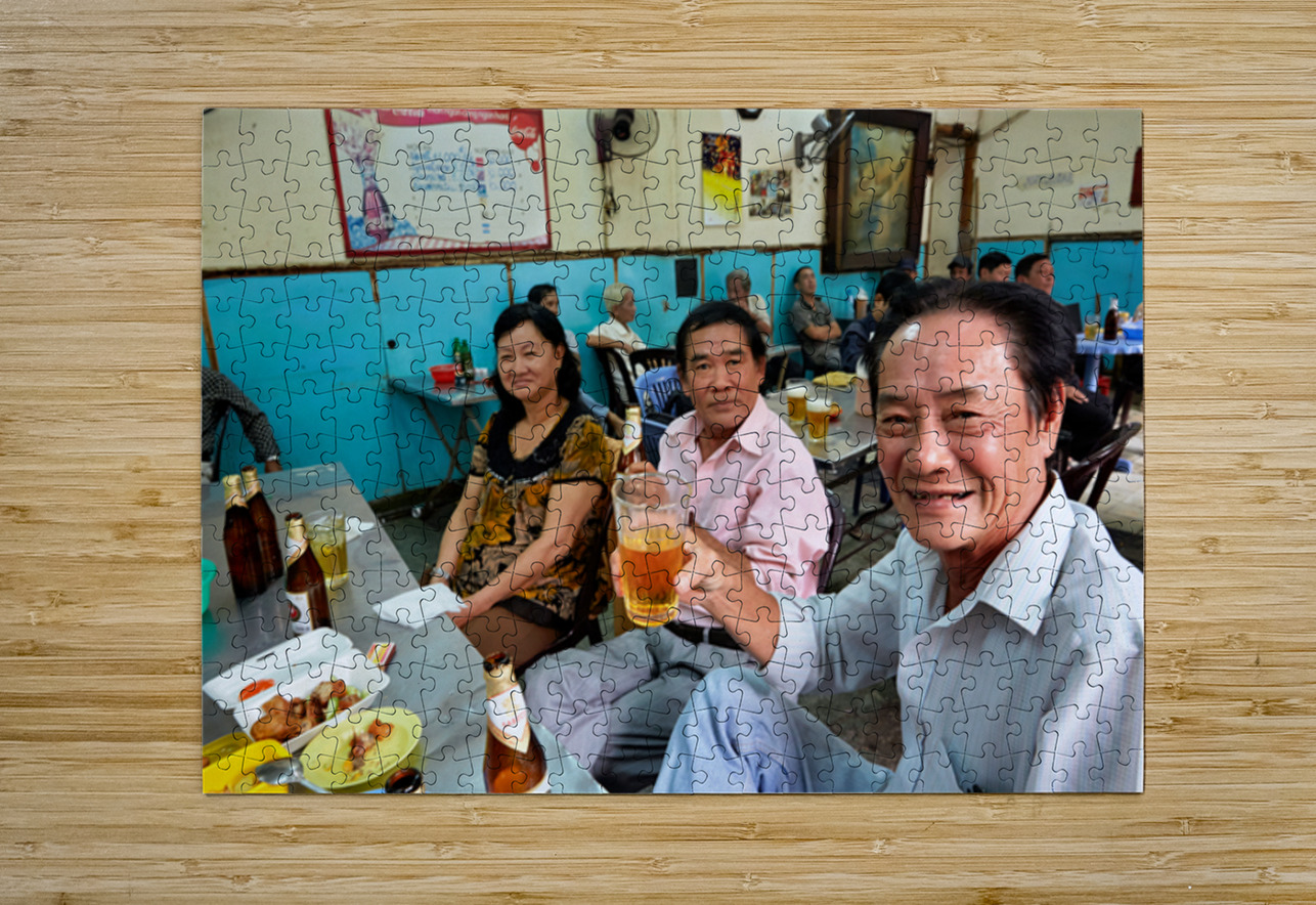 People enjoying time together in a cafe in Ho Chi Minh City Marco Brivio Puzzle printing