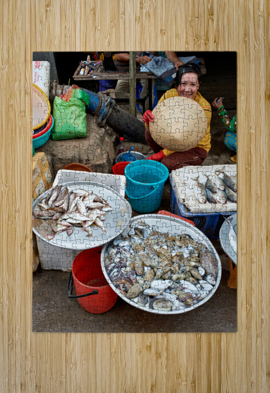Local fish market in Phu Quoc Vietnam during daytime hours Marco Brivio Puzzle printing