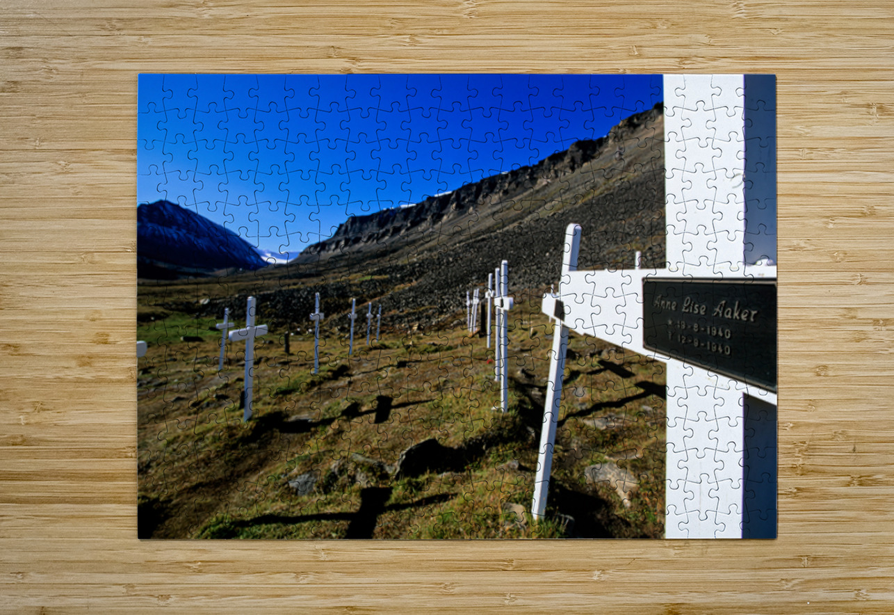 Memorial site in Longyearbyen Svalbard Archipelago Norway Marco Brivio Puzzle printing