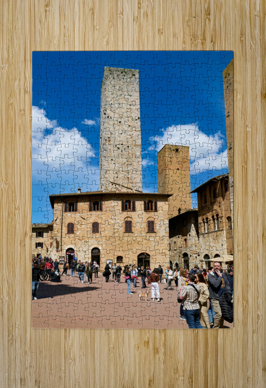 Visit to San Gimignano in Tuscany at Piazza del Duomo Marco Brivio Puzzle printing