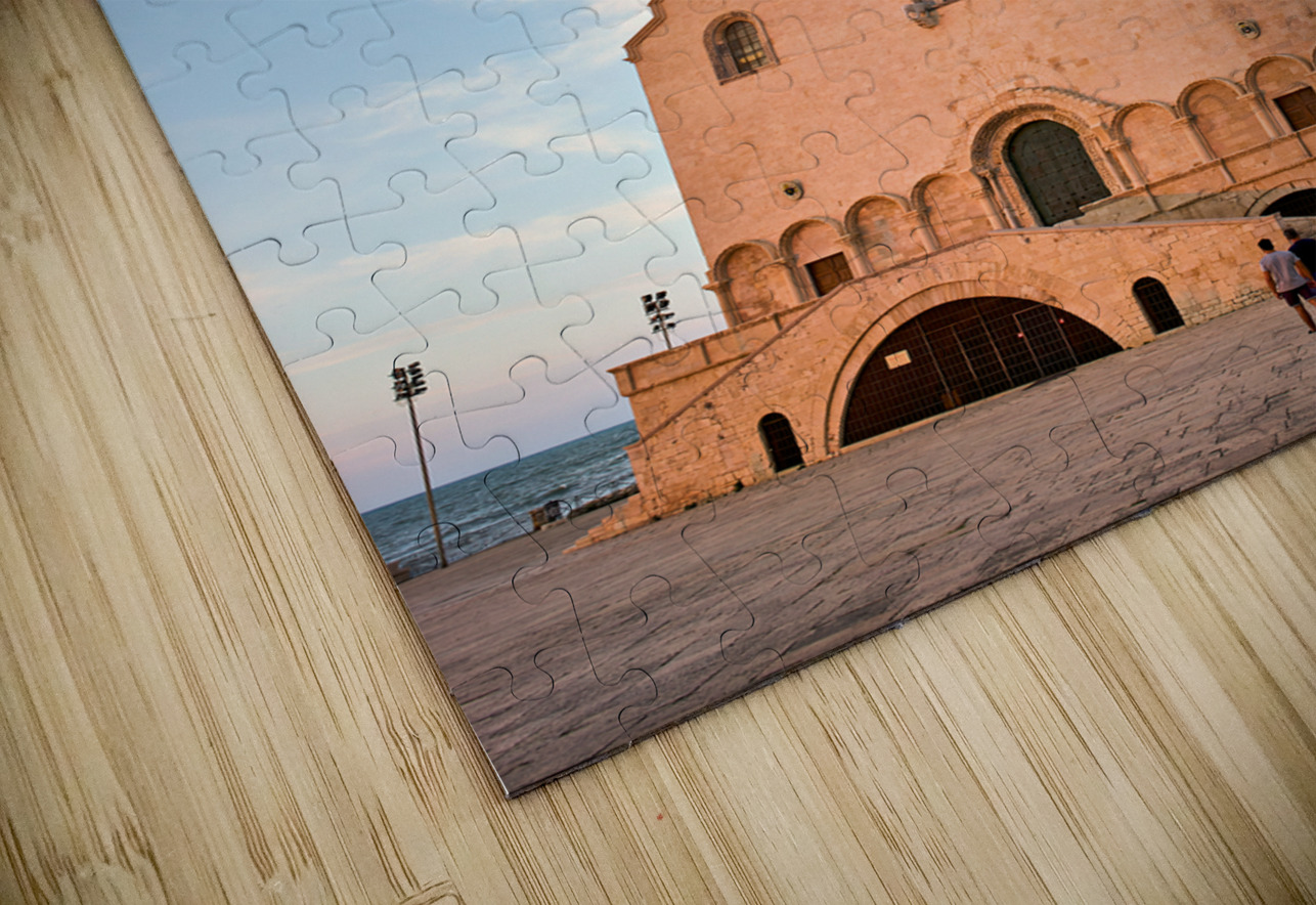 Apulia Puglia Italy. Trani. Basilica Cattedrale Beata Maria Vergine Assunta dedicated to Saint Nicholas at dusk Marco Brivio Puzzle