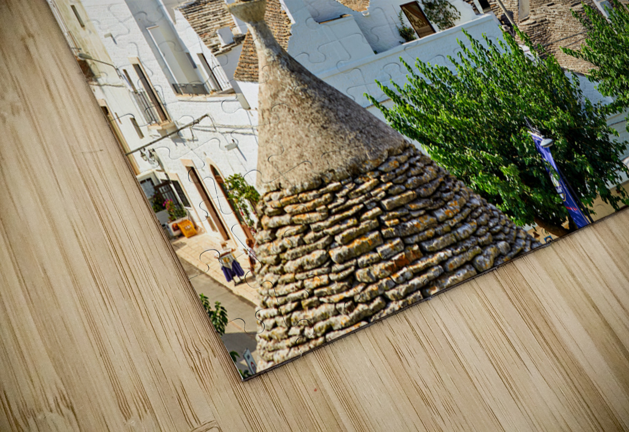 Apulia Puglia Italy. Alberobello. Trulli: traditional Apulian dry stone huts with a conical roof. Marco Brivio Puzzle