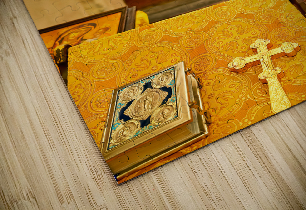 Apulia Puglia Italy. Bari. The Pontifical Basilica of Saint Nicholas. The holy bible Marco Brivio Puzzle